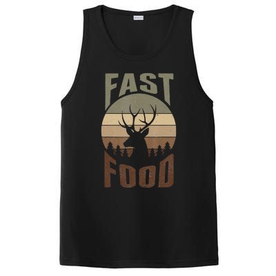 Retro Deer Hunting Fast Food Funny Gift For Hunters PosiCharge Competitor Tank