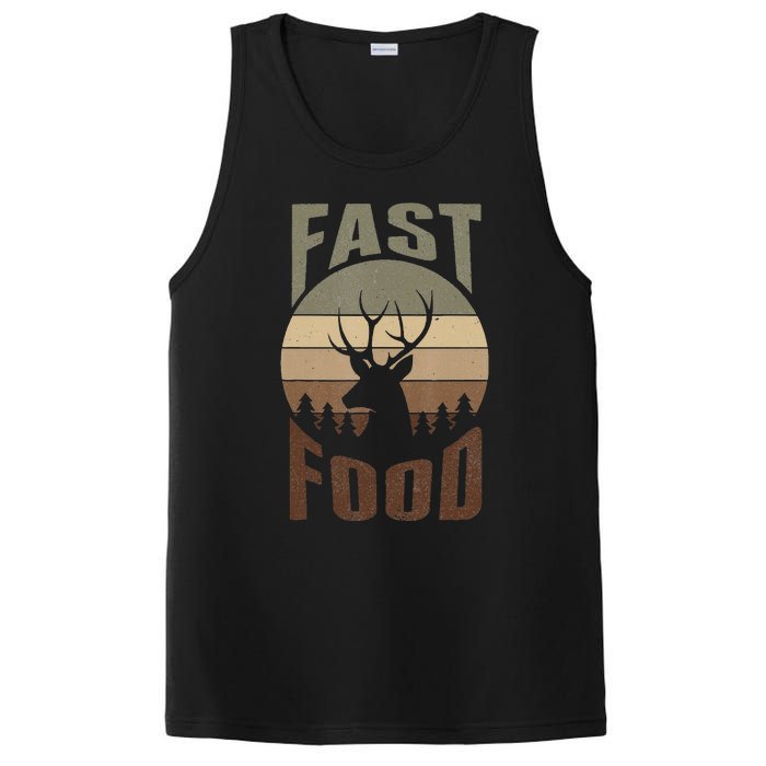 Retro Deer Hunting Fast Food Funny Gift For Hunters PosiCharge Competitor Tank