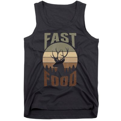 Retro Deer Hunting Fast Food Funny Gift For Hunters Tank Top