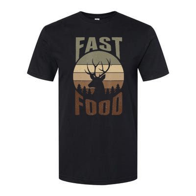 Retro Deer Hunting Fast Food Funny Gift For Hunters Softstyle CVC T-Shirt