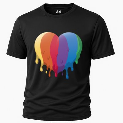 Rainbow Dripping Heart Performance Shirt