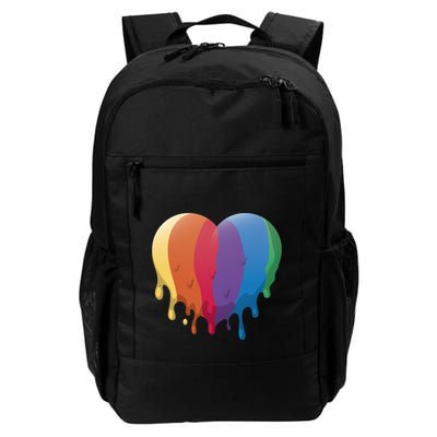Rainbow Dripping Heart Backpack