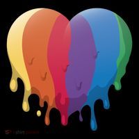 Rainbow Dripping Heart Kids T-Shirt