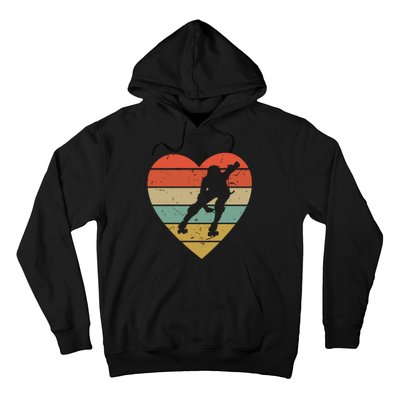 Roller Derby Heart Retro Skater Player Hoodie