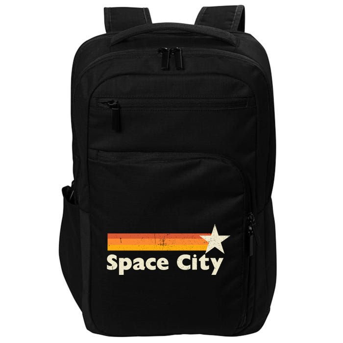 Retro Distressed Houston Baseball Space City Impact Tech Backpack