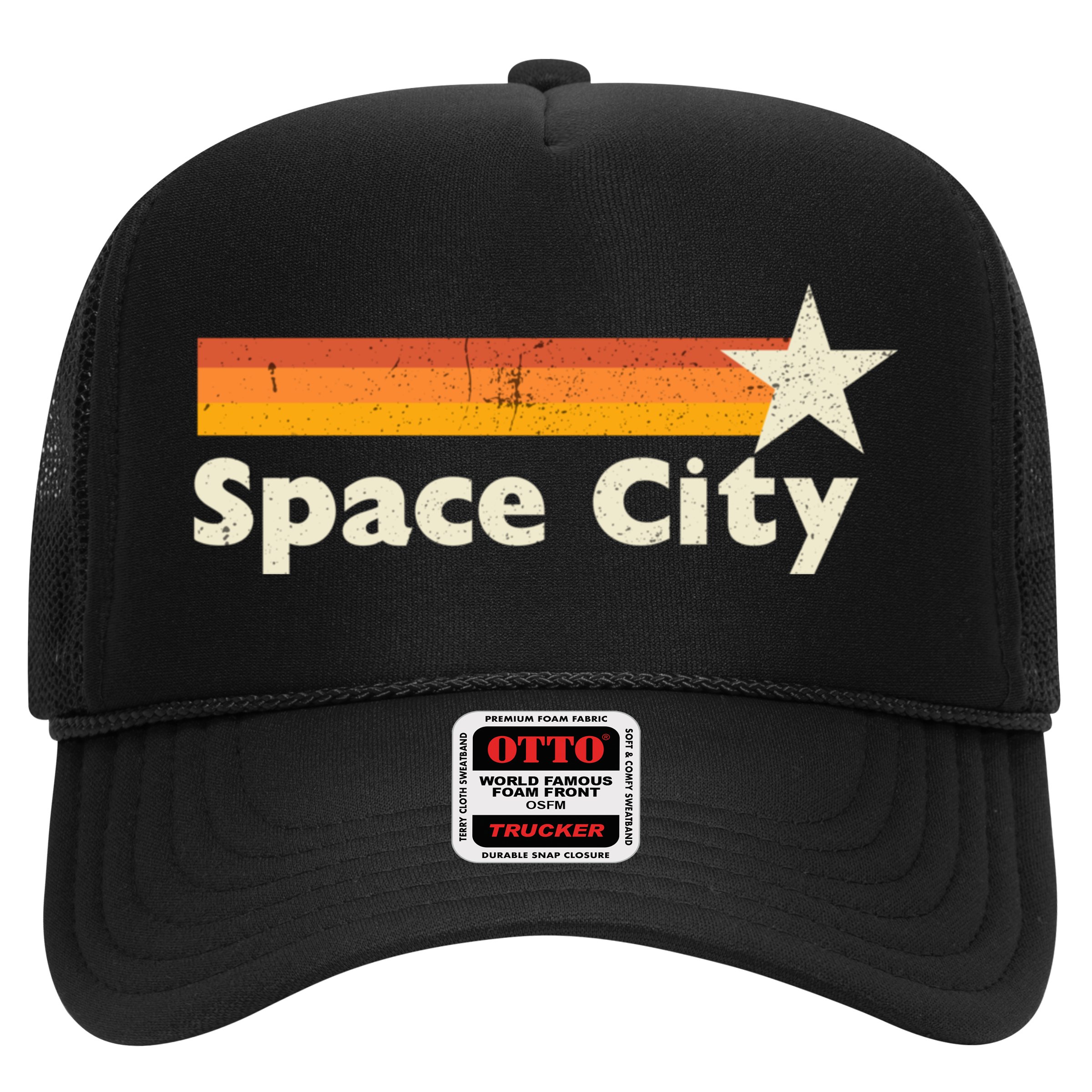 Retro Distressed Houston Baseball Space City Hat