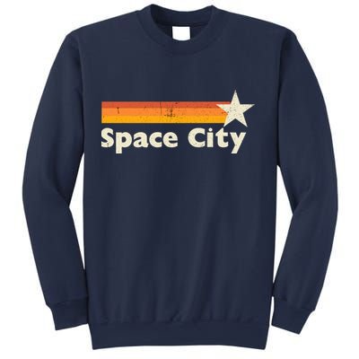 Retro Distressed Houston Baseball Space City Sweatshirt