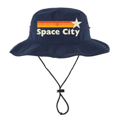 Retro Distressed Houston Baseball Space City Bucket Hat