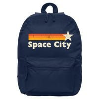 Retro Distressed Houston Baseball Space City 16 in Basic Backpack