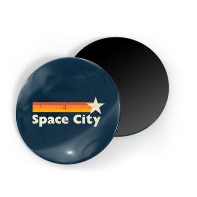 Retro Distressed Houston Baseball Space City Magnet