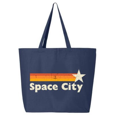 Retro Distressed Houston Baseball Space City 25L Jumbo Tote