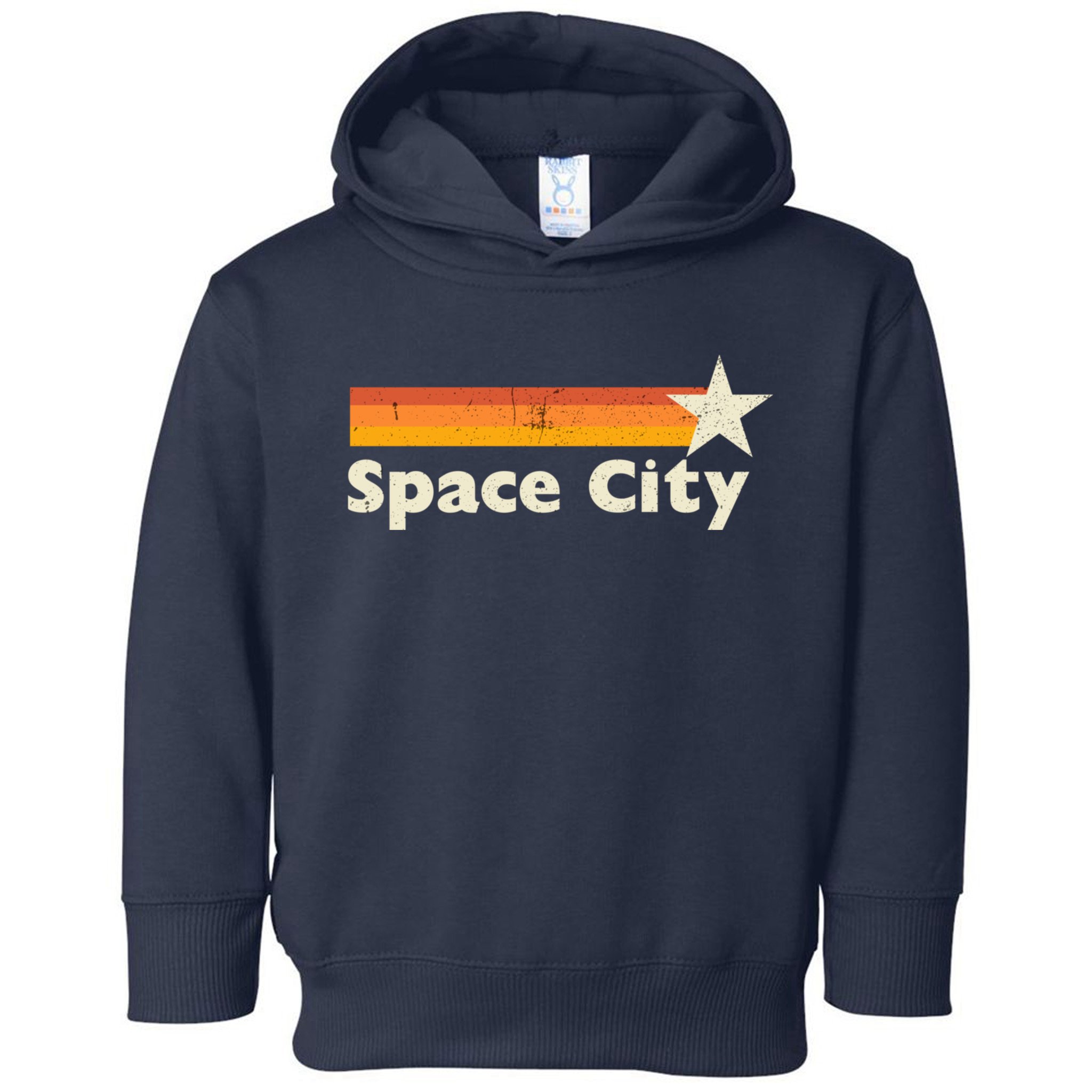 Retro Distressed Houston Baseball Space City Toddler Hoodie