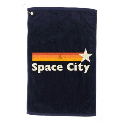 Retro Distressed Houston Baseball Space City Golf Towel
