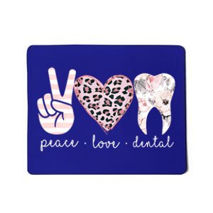 Rdh Dental Hygiene Dental Assistant Peace Love Dental Cute Funny Gift Mousepad