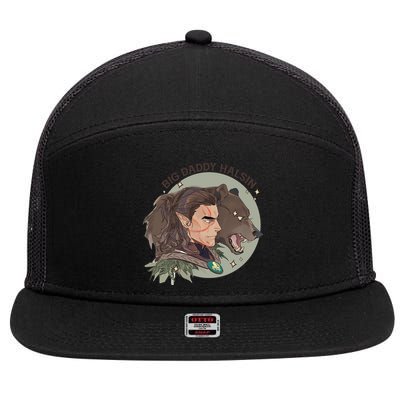 Retro Daddy Halsin The Druid Halsin Video Games BaldurS Gate 3 7 Panel Mesh Trucker Snapback Hat