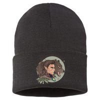 Retro Daddy Halsin The Druid Halsin Video Games BaldurS Gate 3 Sustainable Knit Beanie