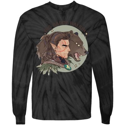 Retro Daddy Halsin The Druid Halsin Video Games BaldurS Gate 3 Tie-Dye Long Sleeve Shirt