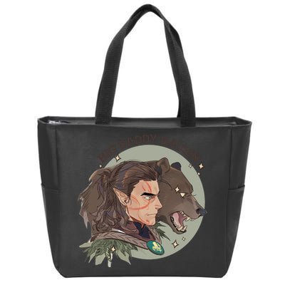 Retro Daddy Halsin The Druid Halsin Video Games BaldurS Gate 3 Zip Tote Bag