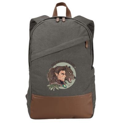 Retro Daddy Halsin The Druid Halsin Video Games BaldurS Gate 3 Cotton Canvas Backpack