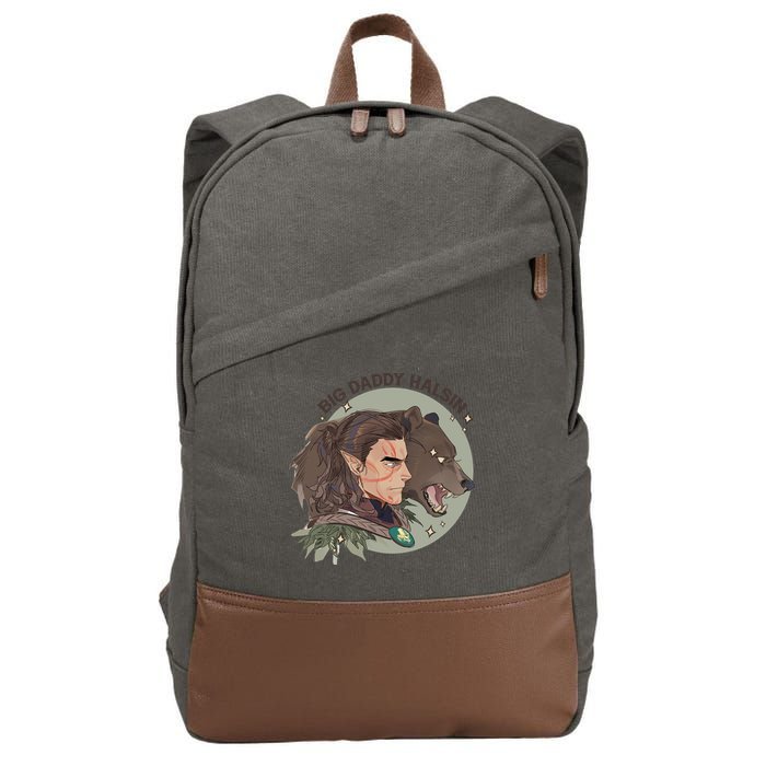 Retro Daddy Halsin The Druid Halsin Video Games BaldurS Gate 3 Cotton Canvas Backpack