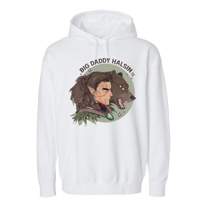 Retro Daddy Halsin The Druid Halsin Video Games BaldurS Gate 3 Garment-Dyed Fleece Hoodie