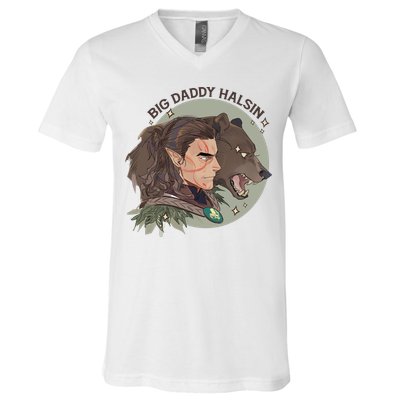 Retro Daddy Halsin The Druid Halsin Video Games BaldurS Gate 3 V-Neck T-Shirt