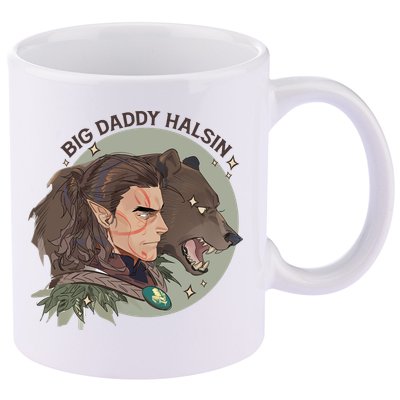 Retro Daddy Halsin The Druid Halsin Video Games BaldurS Gate 3 11oz C Handle Ceramic Mug