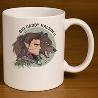 Retro Daddy Halsin The Druid Halsin Video Games BaldurS Gate 3 11oz C Handle Ceramic Mug