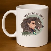 Retro Daddy Halsin The Druid Halsin Video Games BaldurS Gate 3 11oz C Handle Ceramic Mug