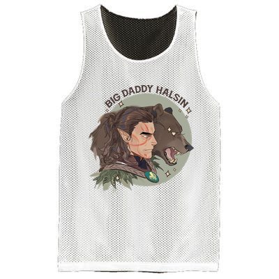 Retro Daddy Halsin The Druid Halsin Video Games BaldurS Gate 3 Mesh Reversible Basketball Jersey Tank
