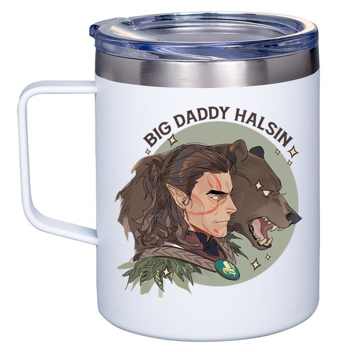 Retro Daddy Halsin The Druid Halsin Video Games BaldurS Gate 3 12oz Stainless Steel Coffee Mug