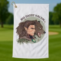 Retro Daddy Halsin The Druid Halsin Video Games BaldurS Gate 3 Golf Towel