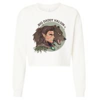 Retro Daddy Halsin The Druid Halsin Video Games BaldurS Gate 3 Cropped Pullover Crew