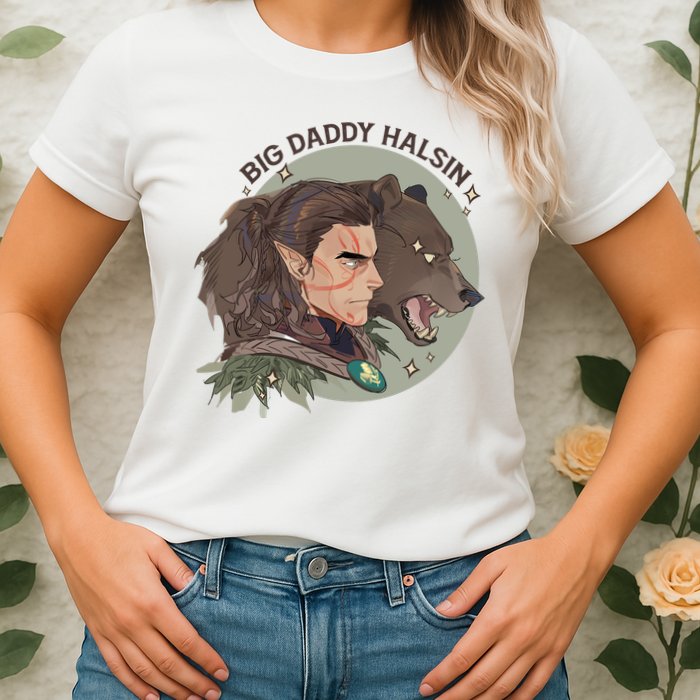 Retro Daddy Halsin The Druid Halsin Video Games BaldurS Gate 3 Womens T-Shirt