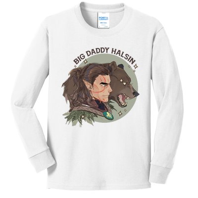 Retro Daddy Halsin The Druid Halsin Video Games BaldurS Gate 3 Kids Long Sleeve Shirt