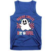 Retro Dental Halloween Making Smiles Bootiful Trick Or Th Funny Gift Tank Top