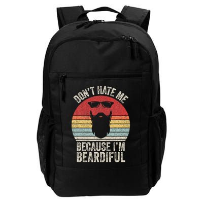 Retro Don't Hate Me Because I'm Beardiful Bearded Man Daily Commute Backpack
