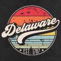 Retro Delaware Home State De Cool 70s Style Sunset Adult Drive Performance Visor