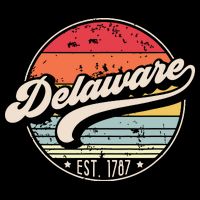 Retro Delaware Home State De Cool 70s Style Sunset 16 in Basic Backpack