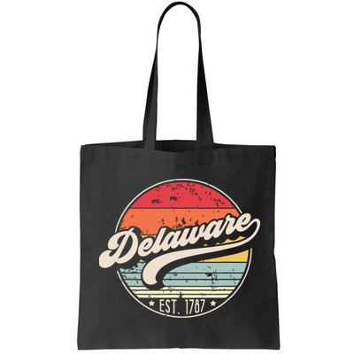 Retro Delaware Home State De Cool 70s Style Sunset Bag