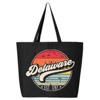 Retro Delaware Home State De Cool 70s Style Sunset 25L Jumbo Tote