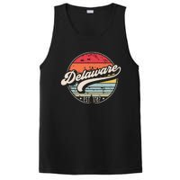 Retro Delaware Home State De Cool 70s Style Sunset PosiCharge Competitor Tank