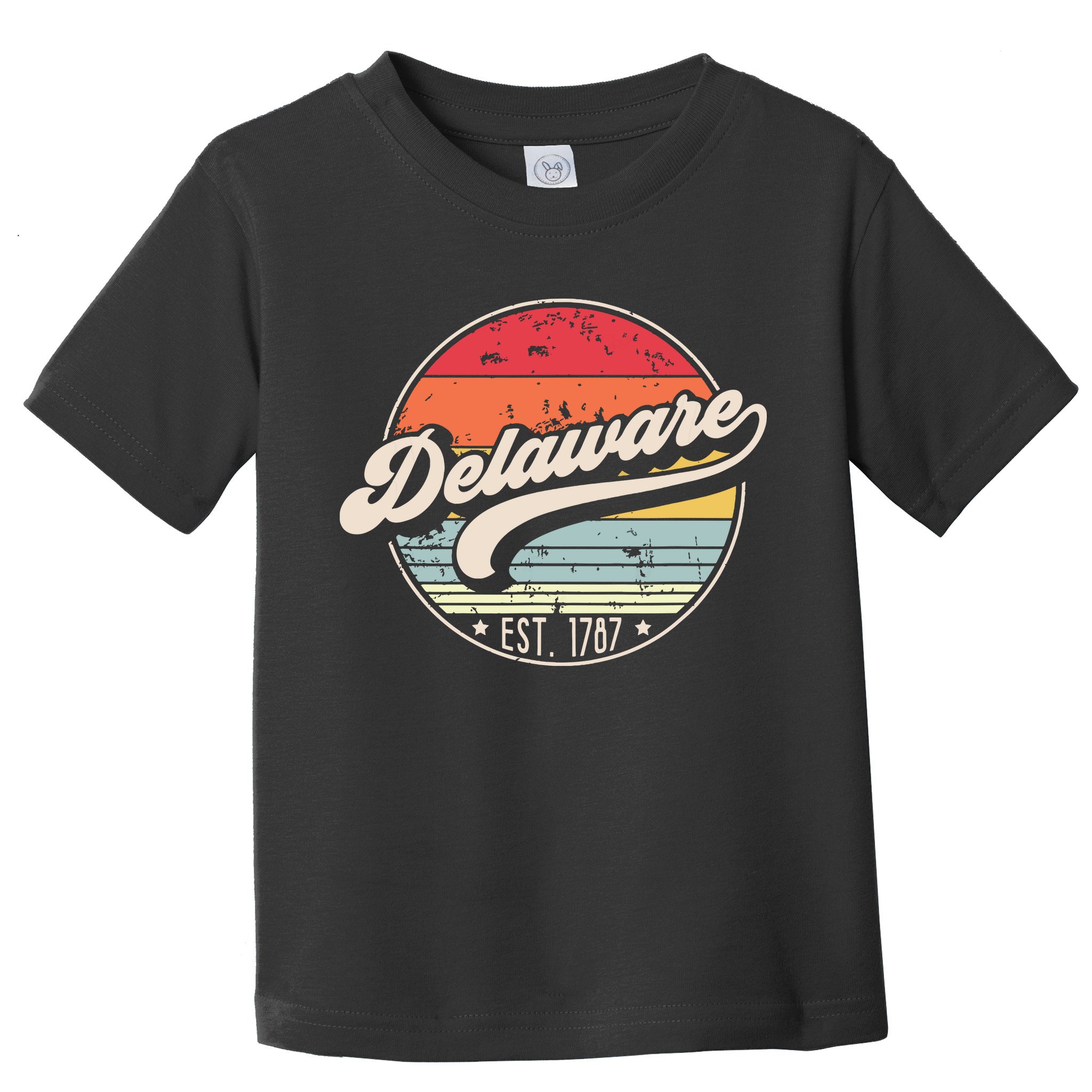 Retro Delaware Home State De Cool 70s Style Sunset Toddler T-Shirt