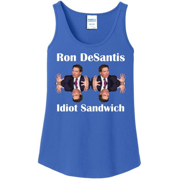 Ron Desantis Idiot Sandwich Florida Governor Ladies Essential Tank