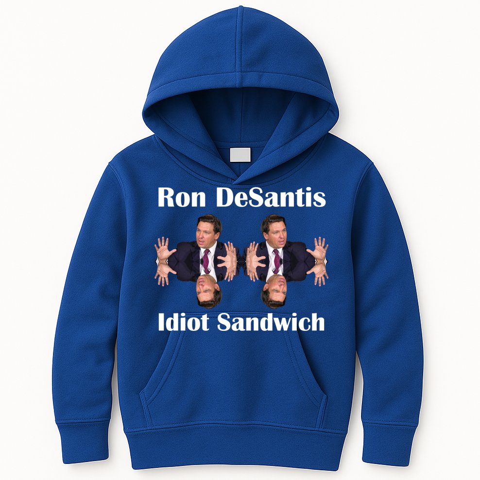 Ron Desantis Idiot Sandwich Florida Governor Kids Hoodie