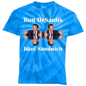 Ron Desantis Idiot Sandwich Florida Governor Kids Tie-Dye T-Shirt