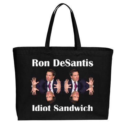 Ron Desantis Idiot Sandwich Florida Governor Cotton Canvas Jumbo Tote