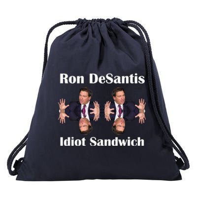 Ron Desantis Idiot Sandwich Florida Governor Drawstring Bag