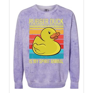 Rubber Duck Is My Spirit Animal I Duck Lover Colorblast Crewneck Sweatshirt