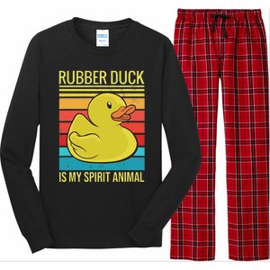 Rubber Duck Is My Spirit Animal I Duck Lover Long Sleeve Pajama Set